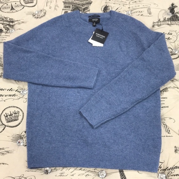 NORDSTROM MEN'S SHOP Cashmere Waffle Knit Pullover - Picture 2 of 5